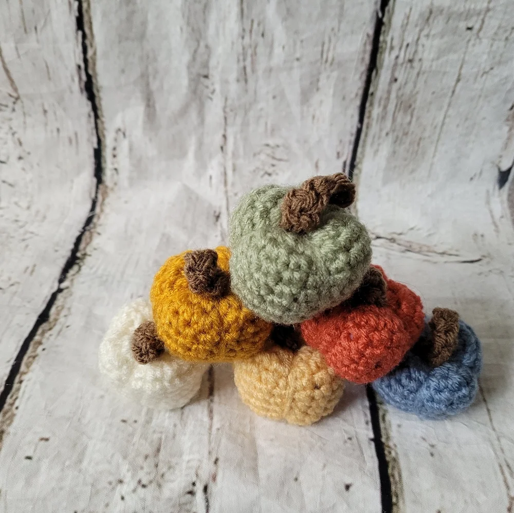 Crochet Mini Pumpkin Decor Set